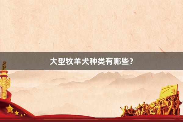 大型牧羊犬种类有哪些？